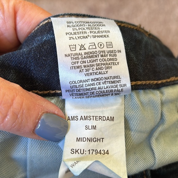 Warp + Weft AMS Amsterdam Slim Men’s Denim Jeans, 33X34 in Midnight - Picture 6 of 7